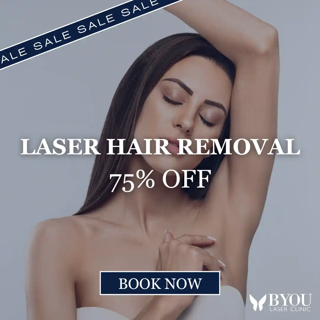 Laser Hair removal up to 75% off Banner