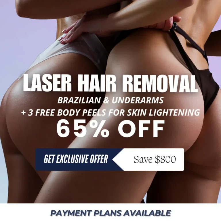 laser hair removal banner 65% off