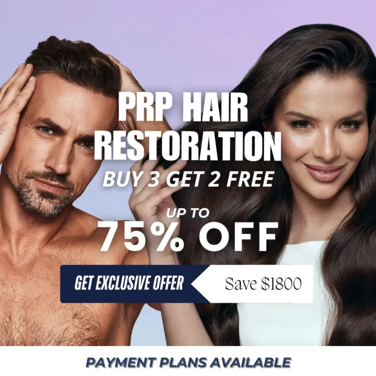 PRP Hair Restoration Banner 75% OFF