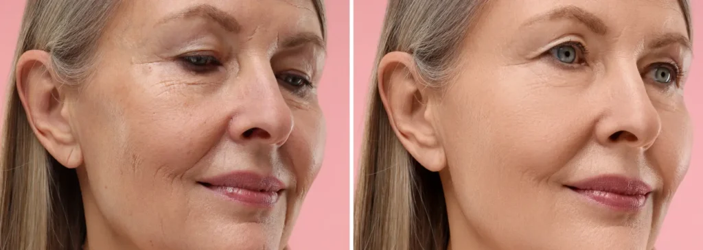 Before and After face skin tightening