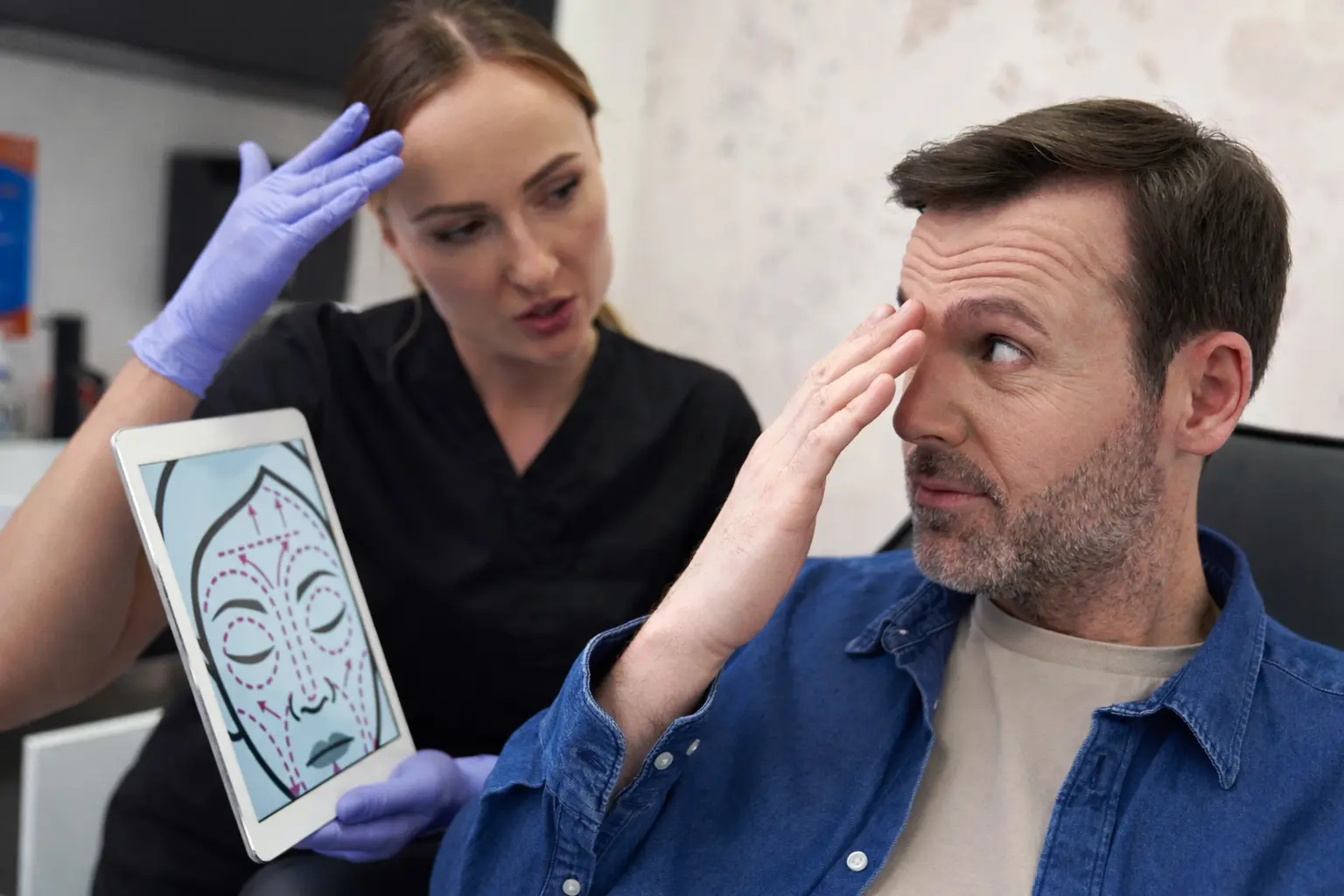 Man going for a consultation at byou laser clinic