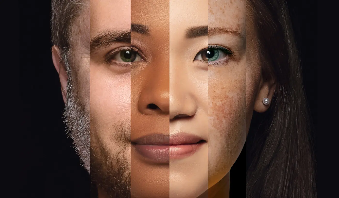 multiple people's skin tones