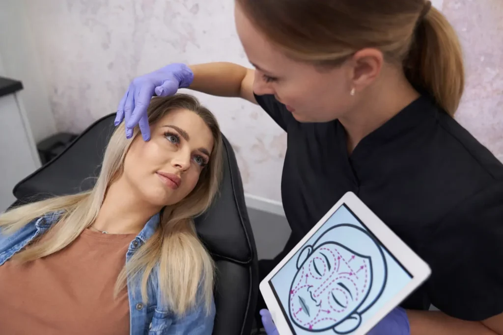 Botox consulation person getting a botox consulation at bYou