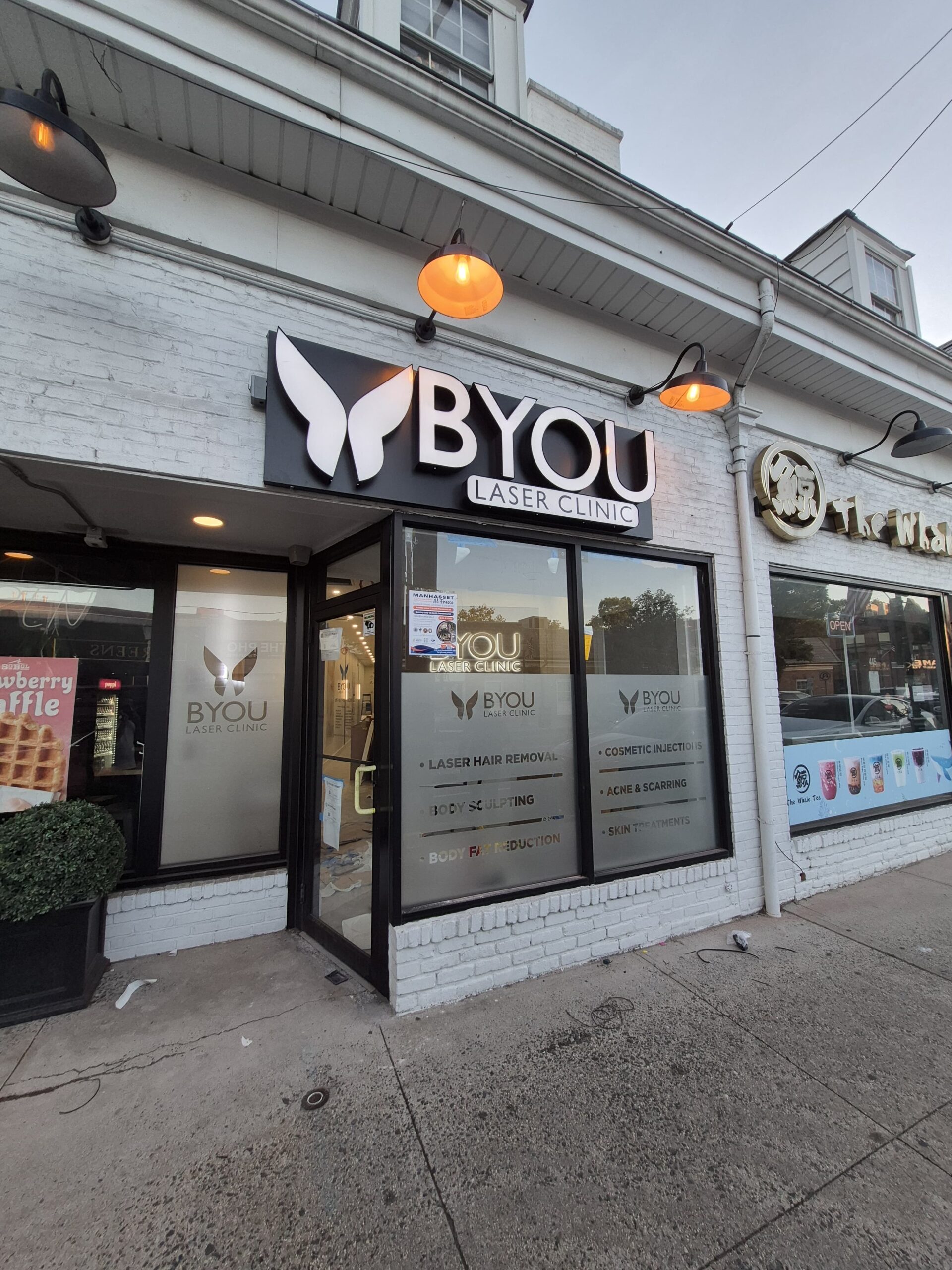 BYou Laser Clinic Manhasset NY reception and waiting area at 439 Plandome Rd