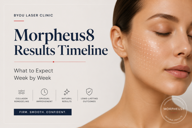 Morpheus8 results timeline at BYou Laser Clinic