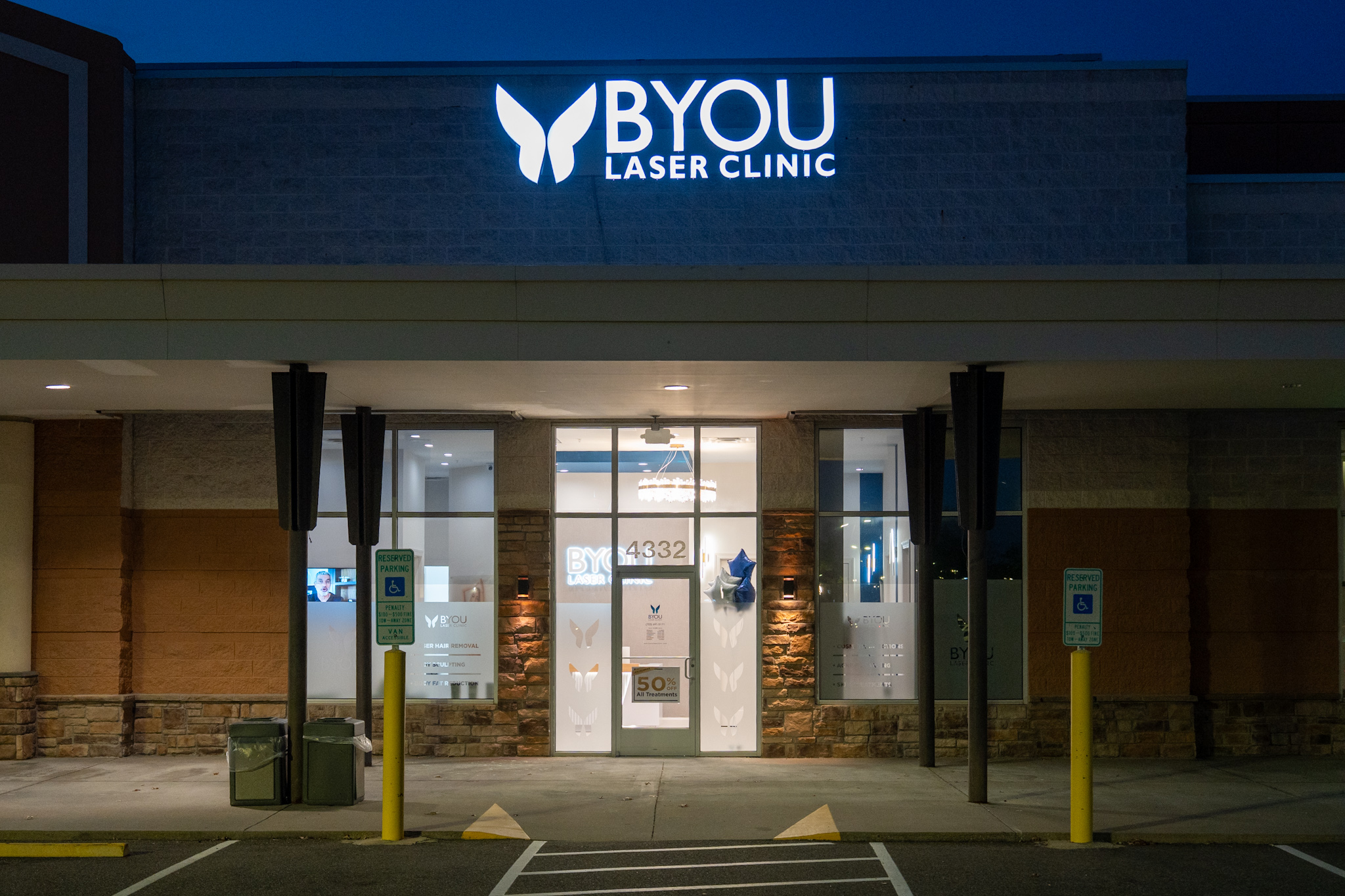 BYou Laser Clinic Richmond Virginia exterior and entrance