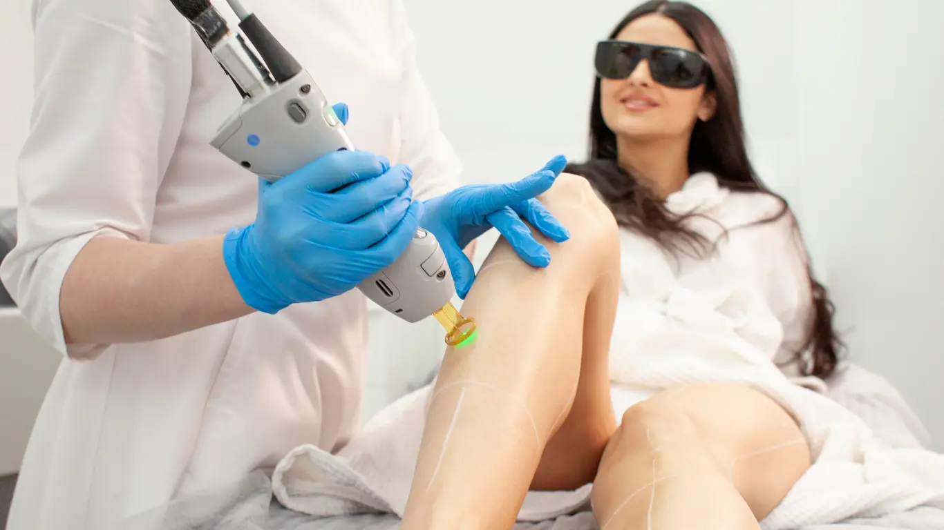 Laser hair removal on legs in Oceanside, NY