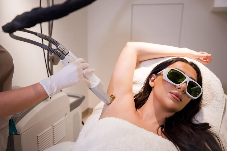 Laser hair removal on underarms in Knoxville, TN