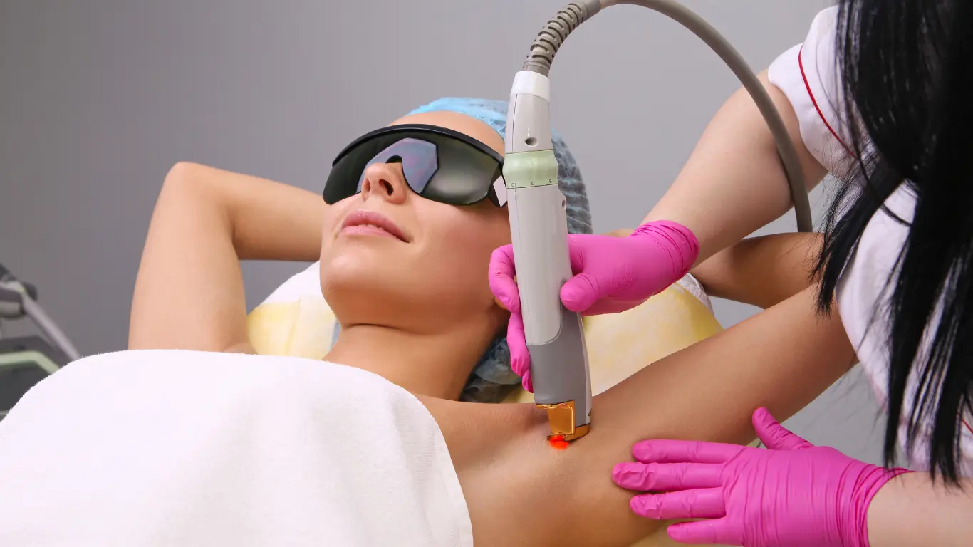 Laser hair removal on underarms in Oceanside, NY